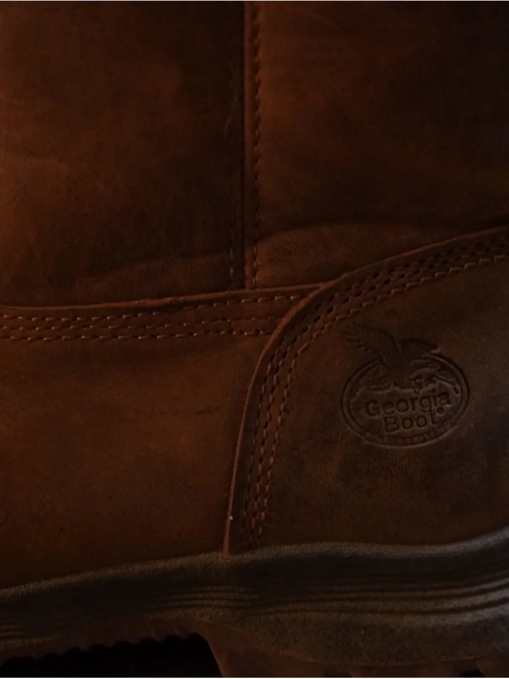 Georgia Boot Kids Tan Brown Pull-On Work Boots